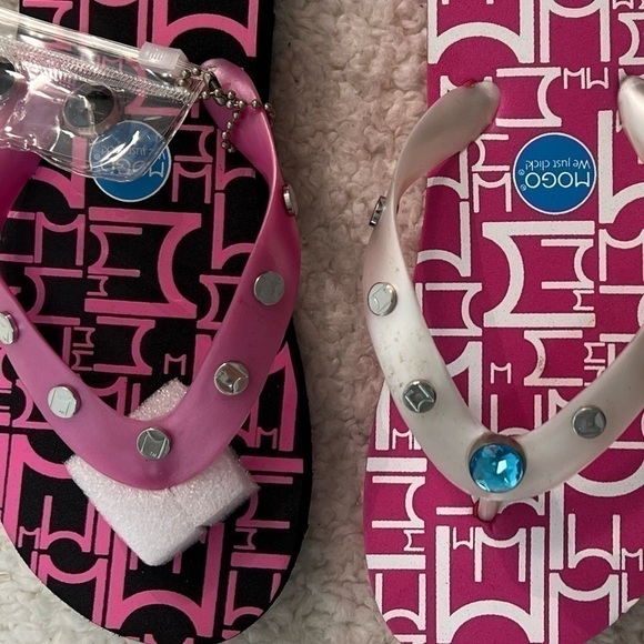 MOGO Clip Charm Flip Flops Girls Size 2/3 - Picture 6 of 6